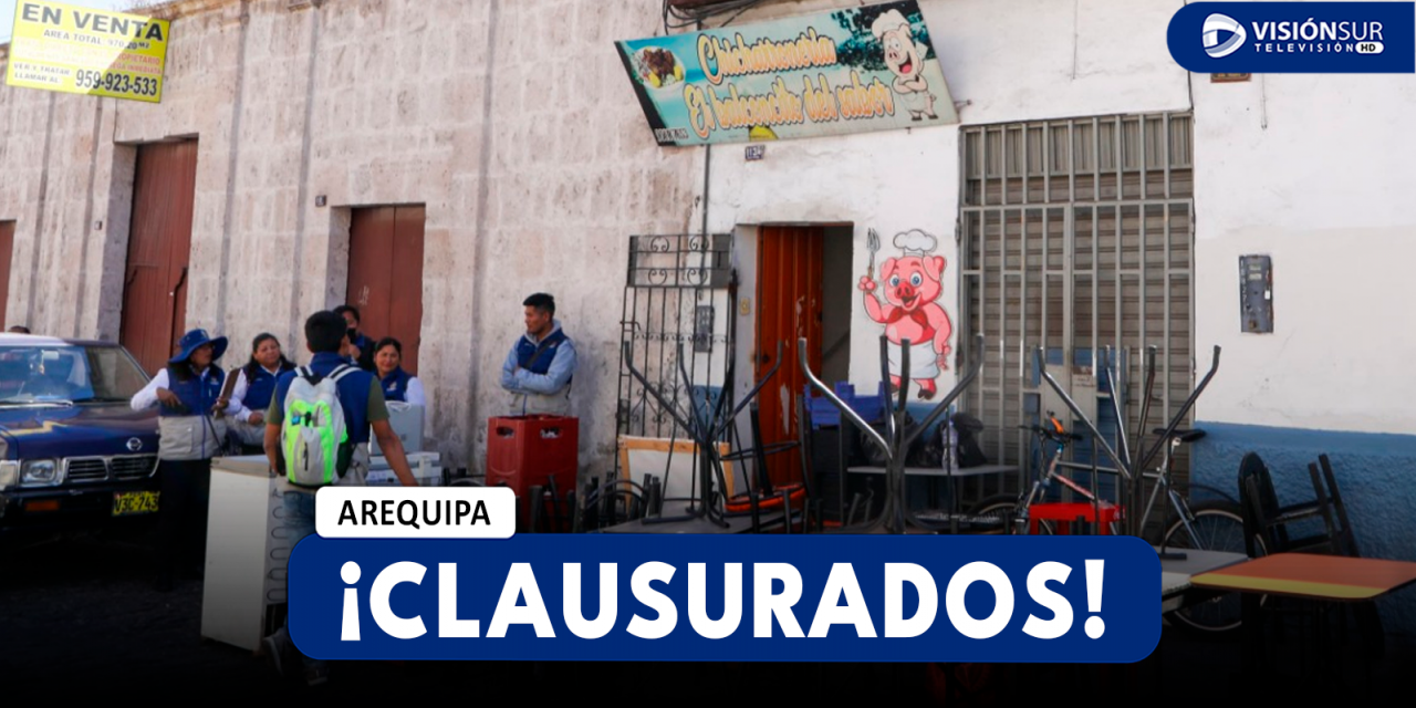 AREQUIPA: CLAUSURAN LOCALES DEDICADOS A RUBROS ILEGALES BAJO LA FACHADA DE NEGOCIOS DE COMIDA EN EL CERCADO