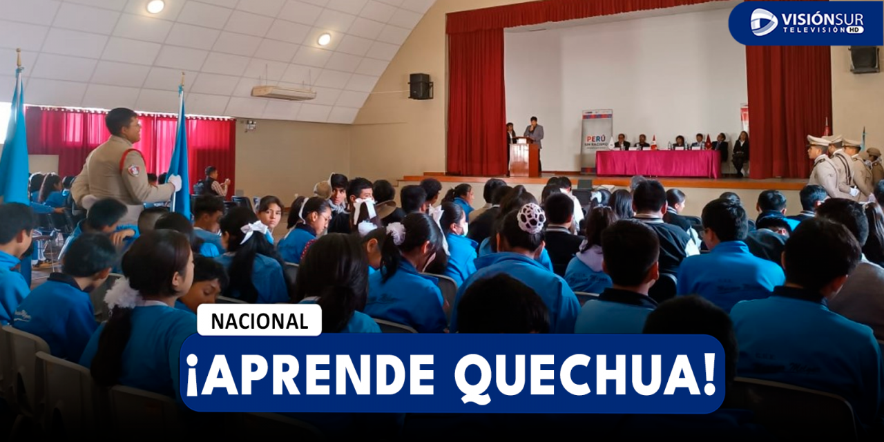 NACIONAL: MINISTERIO DE CULTURA INICIÓ CURSOS GRATUITOS DE LENGUA QUECHUA EN COLEGIOS EMBLEMÁTICOS