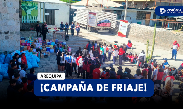 AREQUIPA: ENTREGAN MÁS DE 2 TONELADAS DE PRODUCTOS DE PRIMERA NECESIDAD EN CAMPAÑA DE FRIAJE EN CHIGUATA