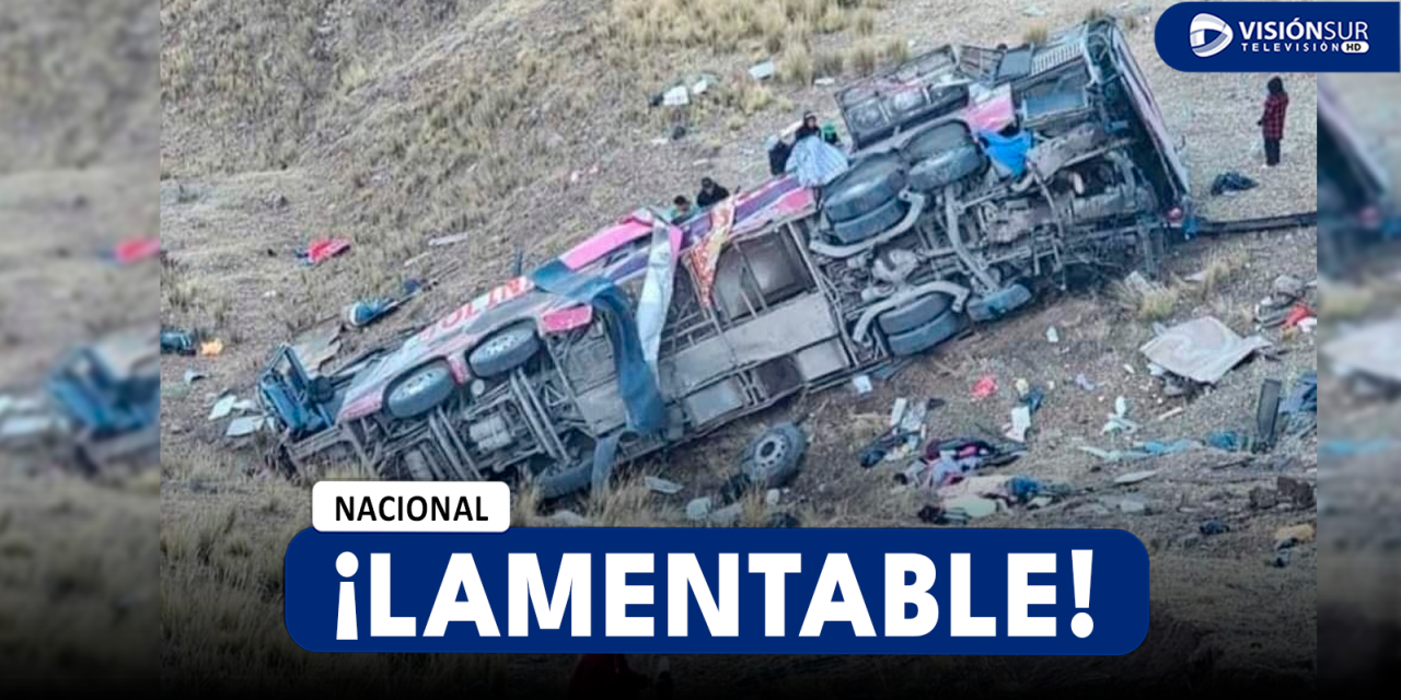 NACIONAL: BUS INTERPROVINCIAL DE LA EMPRESA MOLINA SE DESPISTÓ Y VOLCÓ DEJANDO AL MENOS 20 PERSONAS SIN VIDA