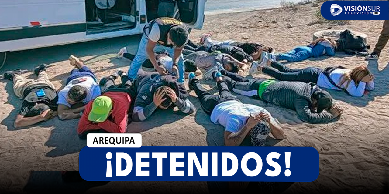 AREQUIPA: DETIENEN A 13 PRESUNTOS DELINCUENTES QUE VIAJABAN HACIA CUSCO CON ARMAMENTO PARA REALIZAR ACTIVIDADES ILÍCITAS