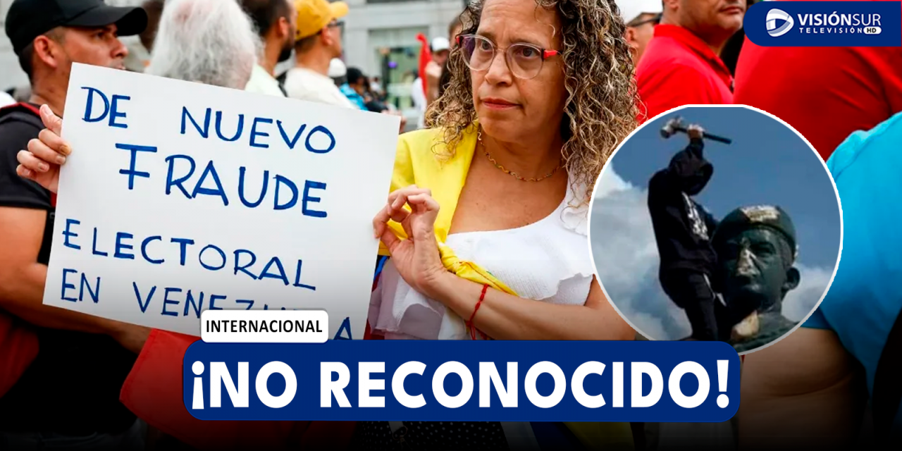 INTERNACIONAL: PERÚ DESCONOCE RÉGIMEN DE NICOLÁS MADURO TRAS DENUNCIA DE FRAUDE ELECTORAL Y VENEZOLANOS DERRIBAN ESTATUAS DE CHÁVEZ COMO PROTESTA