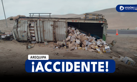 AREQUIPA: CAMIÓN SE DESPISTA EN LA PROVINCIA DE CAMANÁ DEJANDO UNA PERSONA HERIDA Y DAÑOS MATERIALES