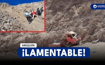 AREQUIPA: PADRE DE FAMILIA PIERDE LA VIDA LUEGO QUE CAMIÓN QUE CONDUCÍA CAYERA A UN ABISMO DE 150 METROS DE PROFUNDIDAD