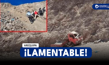 AREQUIPA: PADRE DE FAMILIA PIERDE LA VIDA LUEGO QUE CAMIÓN QUE CONDUCÍA CAYERA A UN ABISMO DE 150 METROS DE PROFUNDIDAD