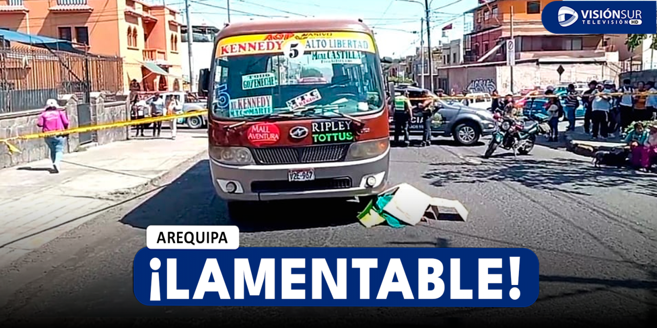 AREQUIPA: ABUELITO PIERDE LA VIDA TRAS SER ATROPELLADO POR BUS DEL SIT EN LA AV. JORGE CHÁVEZ