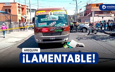 AREQUIPA: ABUELITO PIERDE LA VIDA TRAS SER ATROPELLADO POR BUS DEL SIT EN LA AV. JORGE CHÁVEZ