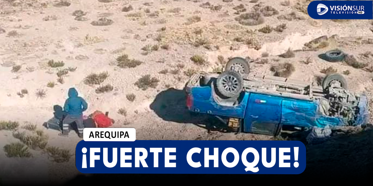 AREQUIPA: CHOQUE ENTRE CAMIONETA Y CISTERNA DEJA A TRES PERSONAS HERIDAS EN LA VÍA INGRESO A CHIVAY