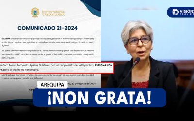 AREQUIPA: DECLARAN COMO PERSONA NON GRATA A LA CONGRESISTA MARÍA AGÜERO LUEGO DE CONTROVERSIALES DECLARACIONES