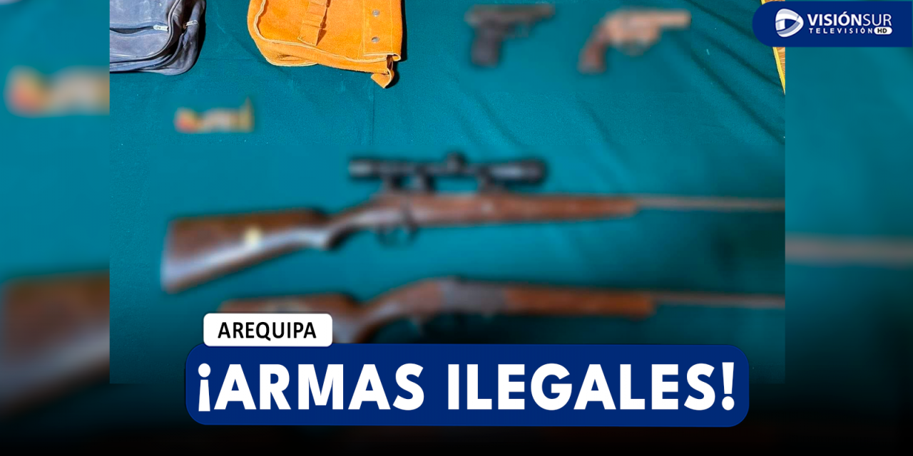 AREQUIPA: DETIENEN A VARÓN QUE SE LE ENCONTRÓ CON CUATRO ARMAS DE FUEGO EN EL DISTRITO DE MARIANO NICOLÁS VALCÁRCEL