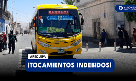 AREQUIPA: VARÓN ES DETENIDO TRAS SER ACUSADO DE REALIZAR TOCAMIENTOS INDEBIDOS A JOVEN EN BUS DE TRANSCAYMA