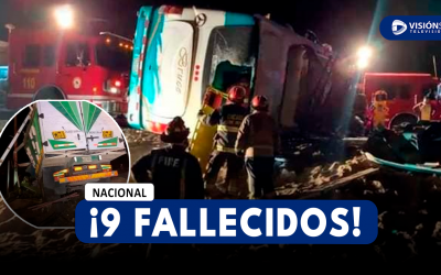 NACIONAL: NUEVE PERSONAS PIERDEN LA VIDA EN UN ACCIDENTE DONDE IMPACTARON UN BUS INTERPROVINCIAL, UN CAMIÓN Y UN AUTO