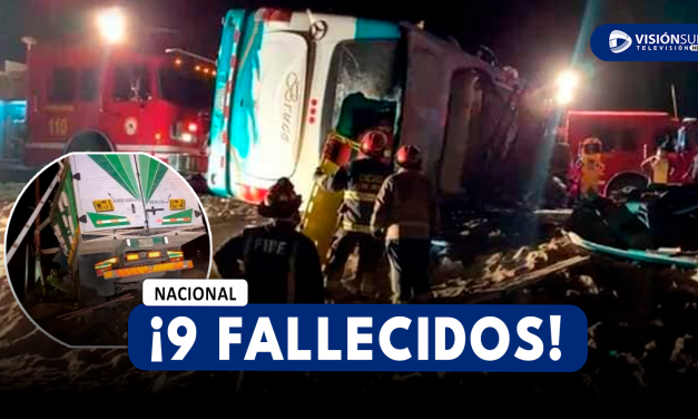 NACIONAL: NUEVE PERSONAS PIERDEN LA VIDA EN UN ACCIDENTE DONDE IMPACTARON UN BUS INTERPROVINCIAL, UN CAMIÓN Y UN AUTO