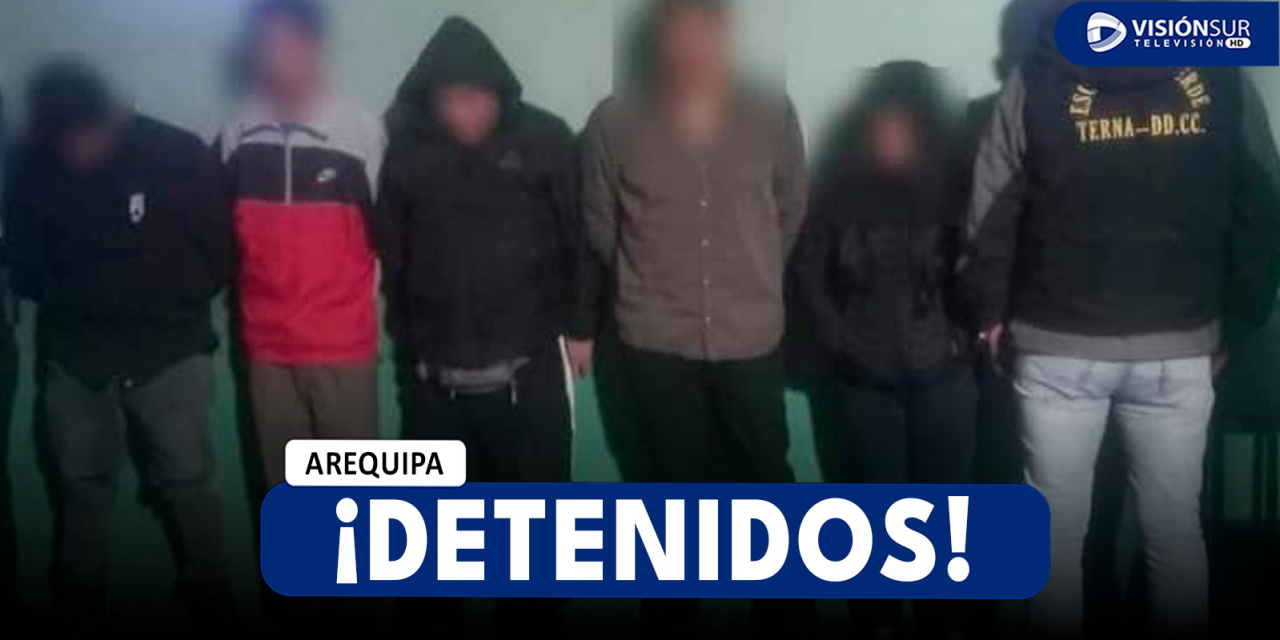 AREQUIPA: DETIENEN A LOS PRESUNTOS INTEGRANTES DE LA BANDA DELINCUENCIAL “LOS DESCARADOS DE AREQUIPA” CON 12 CELULARES ROBADOS