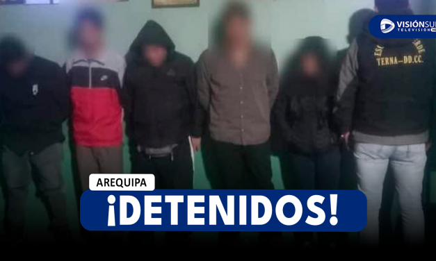 AREQUIPA: DETIENEN A LOS PRESUNTOS INTEGRANTES DE LA BANDA DELINCUENCIAL “LOS DESCARADOS DE AREQUIPA” CON 12 CELULARES ROBADOS