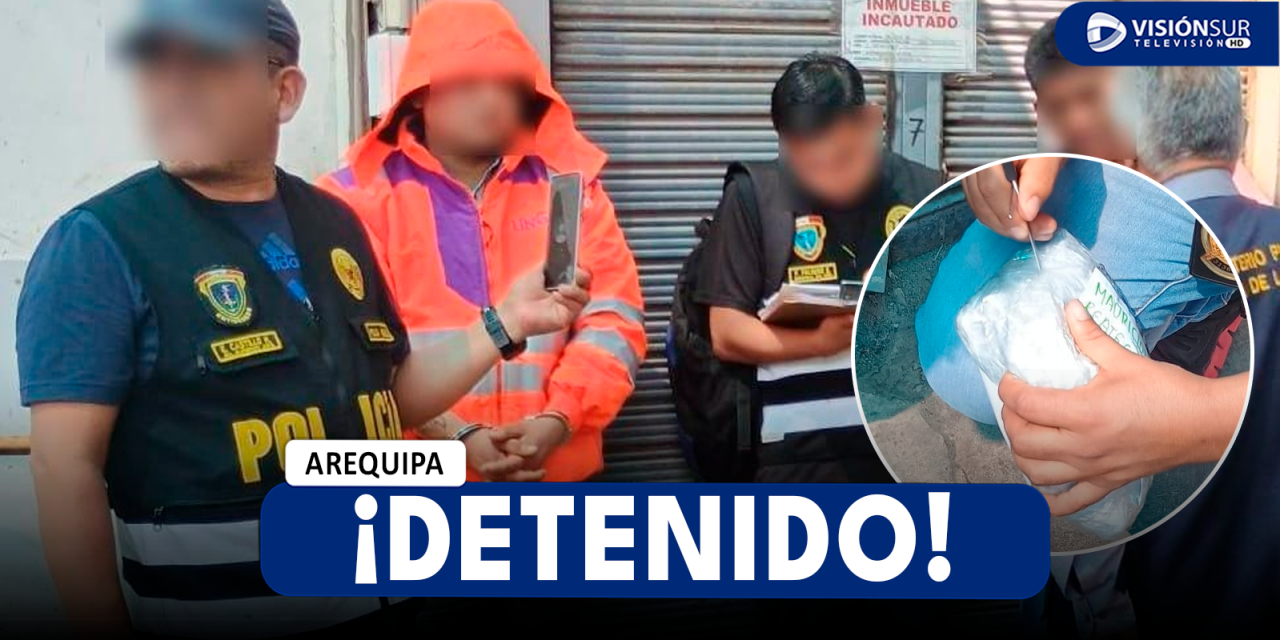 AREQUIPA: DETIENEN A VARÓN CON UN PAQUETE QUE CONTENÍA 500 GRAMOS DE CANNABIS SATIVA