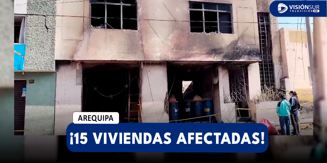 AREQUIPA: AL MENOS 15 VIVIENDAS Y 50 DAMNIFICADOS DEJÓ EL INCENDIÓ EN MIRAFLORES QUE UN ALMACÉN CLANDESTINO DE THINNER