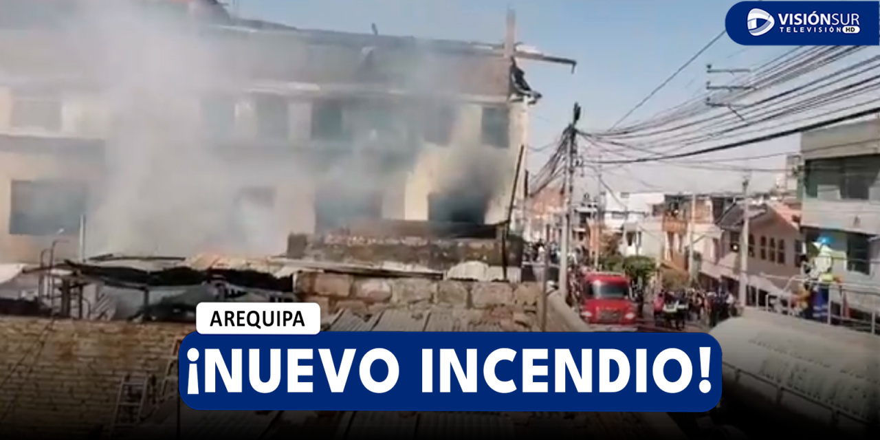 AREQUIPA: NUEVO INCENDIO SE REGISTRA EN UN TALLER UBICADO EN LA CALLE CALVARIO EN EL DISTRITO DE MIRAFLORES