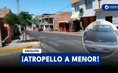 AREQUIPA: VARÓN ATROPELLÓ A MENOR DE EDAD CUANDO SE DIRIGÍA A SU COLEGIO Y SE PRESUME QUE ERA UN EFECTIVO DE LA PNP