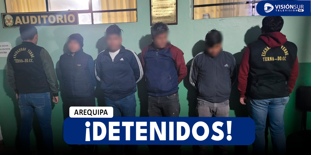 AREQUIPA: DETIENEN A 4 SUJETOS Y ENCUENTRA 14 CELULARES REPORTADOS COMO ROBADOS EN OPERATIVO DEL GRUPO TERNA