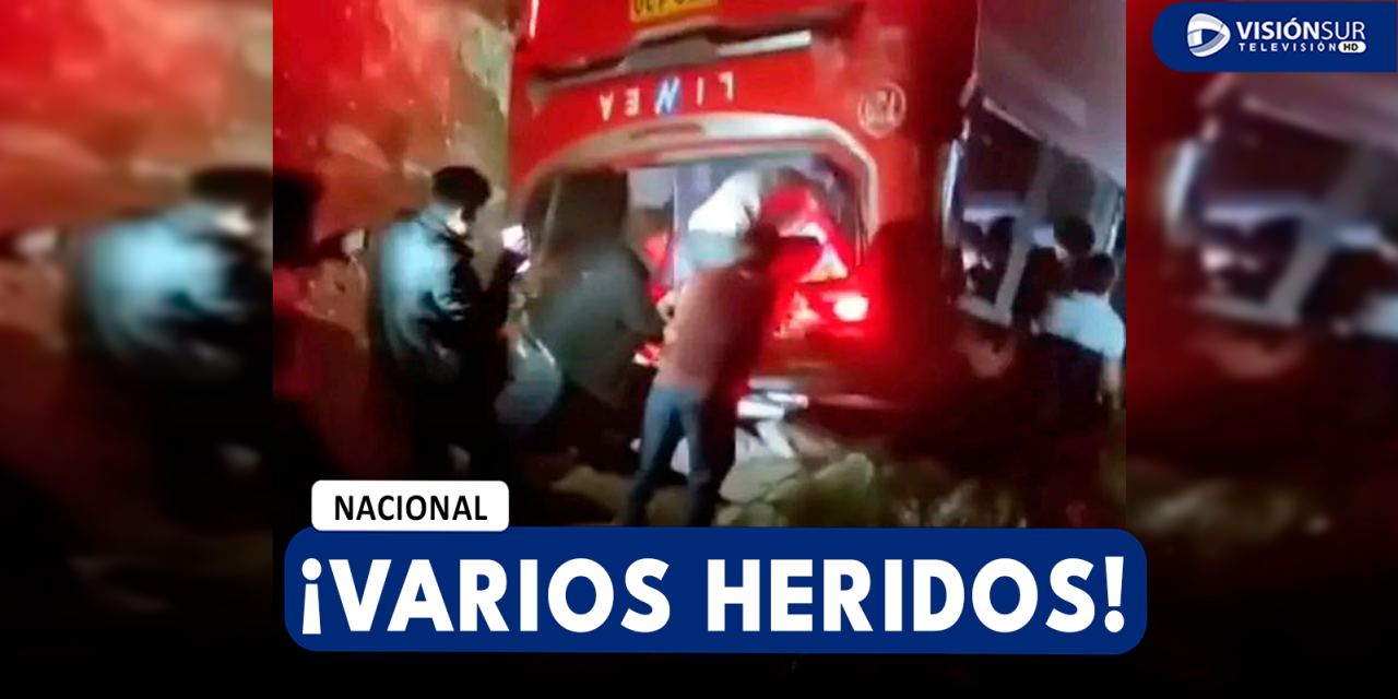 NACIONAL: VARIOS HERIDOS DEJÓ EL DESPISTE DE UN BUS DE LA EMPRESA DE TRANSPORTES LÍNEA EN LA LIBERTAD