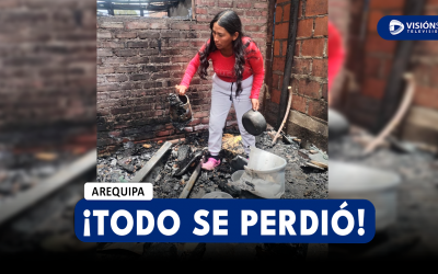 AREQUIPA: MADRE DE FAMILIA JUNTO A SUS TRES HIJAS PIERDEN TODO EN VORAZ INCENDIO EN SACHACA