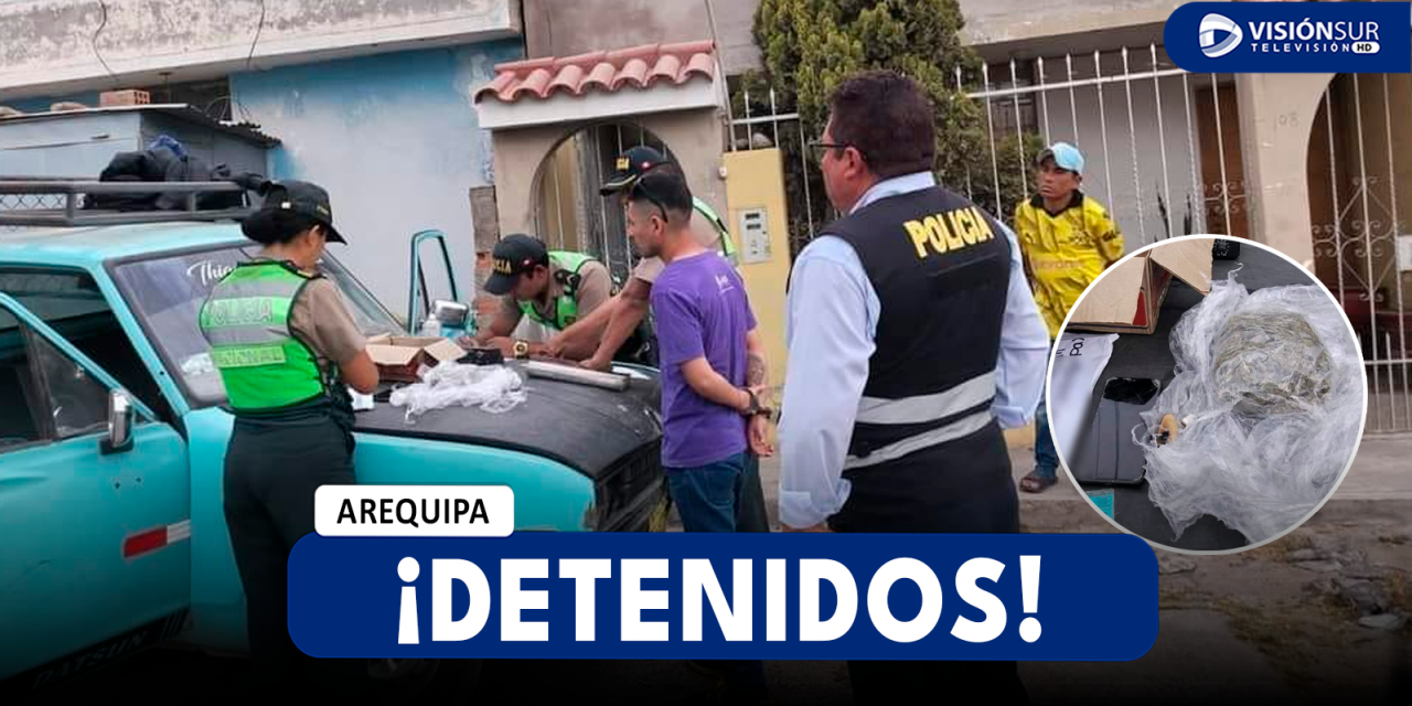 AREQUIPA: EFECTIVOS DE LA PNP CAPTURAN A INTEGRANTES DE LA BANDA “HIERBA FRESCA DE HUNTER” CON 200 GRAMOS DE CANNABIS SATIVA