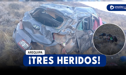 AREQUIPA: FUERTE CHOQUE DEJA A TRES PERSONAS HERIDAS EN LA VÍA AREQUIPA – PUNO EN YURA