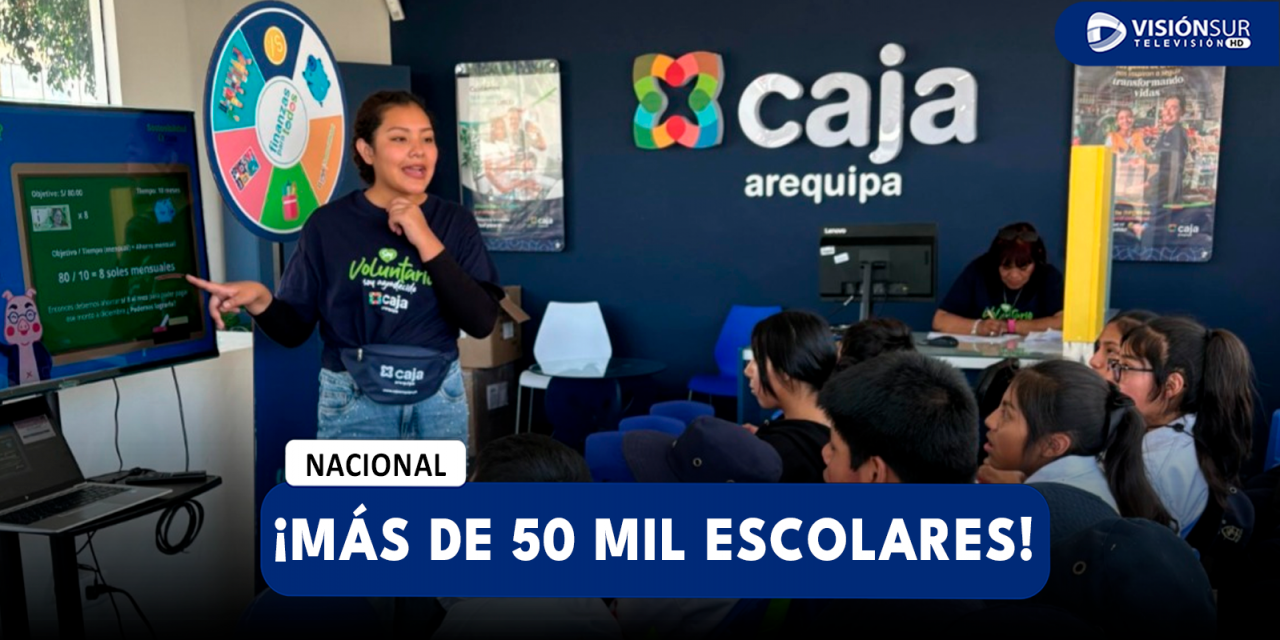 AREQUIPA: CAJA AREQUIPA RECIBE PREMIO POR CAPACITAR A MÁS DE 50 MIL ESCOLARES CON SU PROGRAMA EDUCATIVO “FINANZAS PARA TODOS”