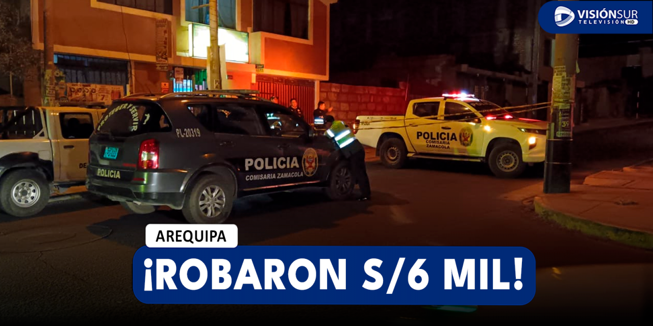 AREQUIPA: DELINCUENTES INTERCEPTAN TAXI DONDE VIAJABA SEÑORA CON 24 MIL DÓLARES Y LOGRARON ROBARLES S/6 MIL