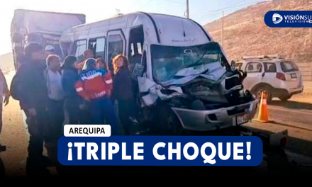 AREQUIPA: TRIPLE CHOQUE SE REGISTRÓ EN EL KILÓMETRO 48 DEJANDO VARIOS HERIDOS QUE FUERON LLEVADOS AL HOSPITAL HONORIO DELGADO