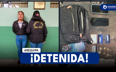 AREQUIPA: MUJER FUE DETENIDA POR AGENTES DEL GRUPO TERNA TRAS ROBAR EL CELULAR DE UN JOVEN