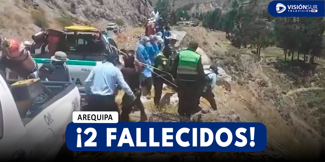 AREQUIPA: DOS JÓVENES QUE VIAJABAN EN MOTOCICLETA PIERDEN LA VIDA TRAS CAER EN ABISMO DE 500 METROS EN CAYLLOMA