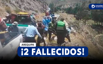 AREQUIPA: DOS JÓVENES QUE VIAJABAN EN MOTOCICLETA PIERDEN LA VIDA TRAS CAER EN ABISMO DE 500 METROS EN CAYLLOMA