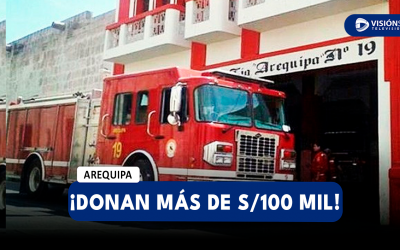 AREQUIPA: DONAN MÁS DE S/100 MIL A LA BENEMÉRITA CENTENARIA COMPAÑÍA DE BOMBEROS AREQUIPA N°19