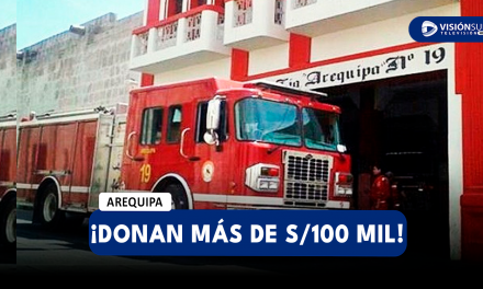 AREQUIPA: DONAN MÁS DE S/100 MIL A LA BENEMÉRITA CENTENARIA COMPAÑÍA DE BOMBEROS AREQUIPA N°19