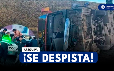 AREQUIPA: BUS SE DESPISTA EN LA VÍA YURA – AREQUIPA Y DEJA VARIOS HERIDOS