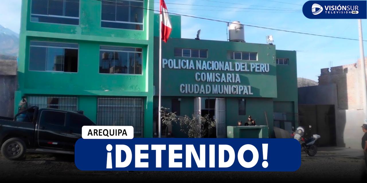 AREQUIPA: VARÓN ES DETENIDO LUEGO DE AGREDIR Y AMENAZAR CON UN ARMA DE FUEGO A SU PAREJA