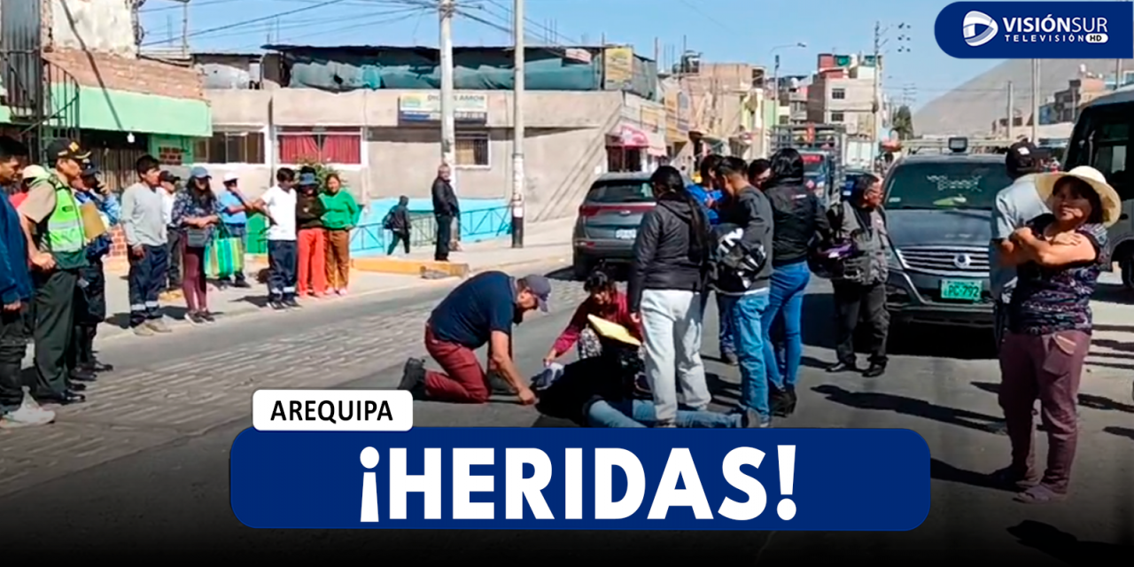 AREQUIPA: DOS JÓVENES RESULTARON GRAVEMENTE HERIDAS TRAS DESPISTARSE EN SU MOTO EN LA ZONA DE CONO NORTE