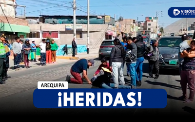 AREQUIPA: DOS JÓVENES RESULTARON GRAVEMENTE HERIDAS TRAS DESPISTARSE EN SU MOTO EN LA ZONA DE CONO NORTE