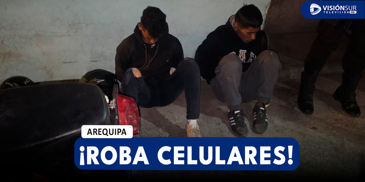 AREQUIPA: DETIENEN A DOS VARONES QUE SERÍAN PARTE DE UNA BANDA CRIMINAL DE ROBA CELULARES EN YANAHUARA