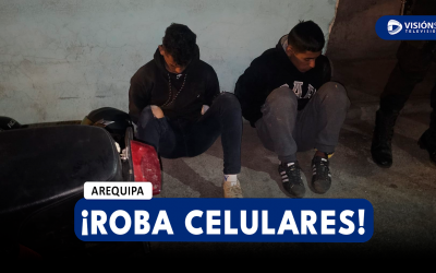 AREQUIPA: DETIENEN A DOS VARONES QUE SERÍAN PARTE DE UNA BANDA CRIMINAL DE ROBA CELULARES EN YANAHUARA