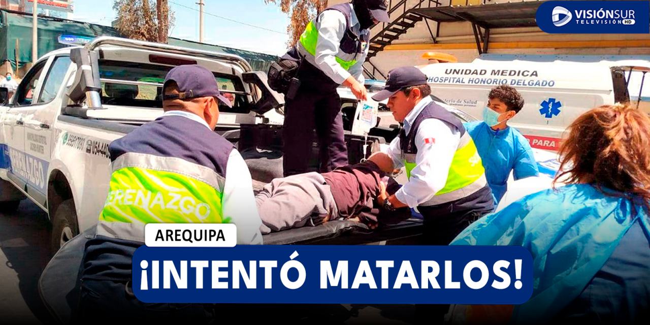 AREQUIPA: VARÓN INTENTÓ QUITARSE LA VIDA Y ASESINAR A SUS FAMILIARES DÁNDOLES GASEOSA CON ÁCIDO MURIÁTICO