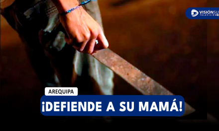 AREQUIPA: MENOR DE EDAD DEFIENDE A SU MADRE CON UN MACHETE TRAS SER AGREDIDA POR SU EXPAREJA