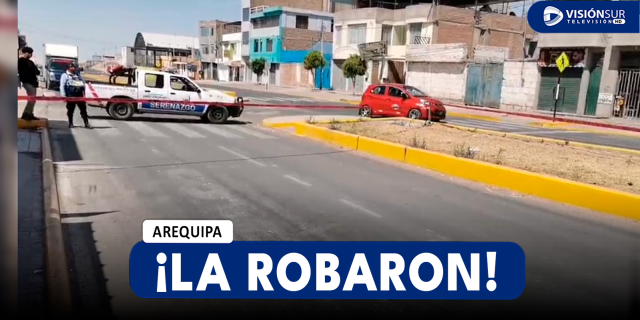 AREQUIPA: DELINCUENTES ARMADOS ROBAN CAMIONETA EN EL INGRESO DE PERUARBO A PLENA LUZ DEL DÍA