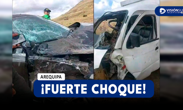 AREQUIPA: FUERTE CHOQUE ENTRE MINIVAN Y TRACTOR DEJA AL MENOS 8 PERSONAS HERIDAS EN LA VÍA AREQUIPA – JULIACA