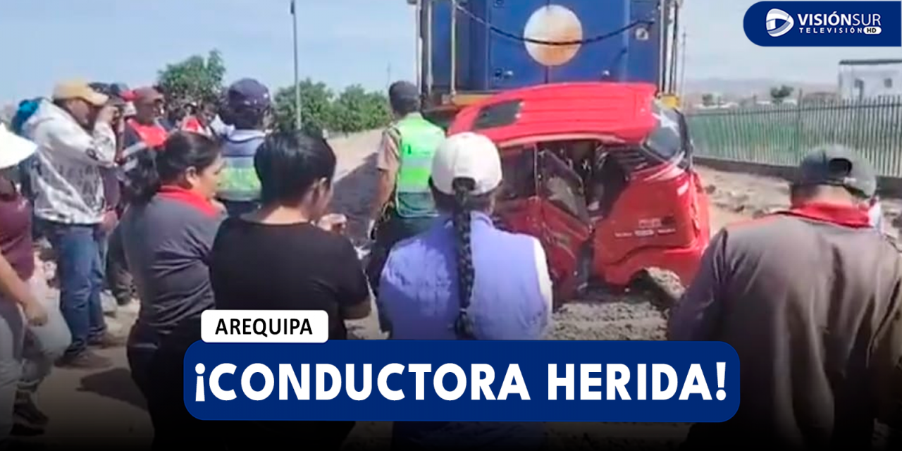 AREQUIPA: TREN IMPACTA CONTRA MOTOTAXI EN LA JOYA Y DEJA HERIDA A LA CONDUCTORA DEL VEHÍCULO MENOR