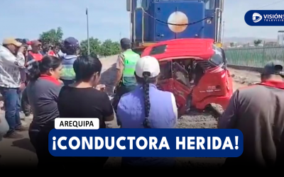 AREQUIPA: TREN IMPACTA CONTRA MOTOTAXI EN LA JOYA Y DEJA HERIDA A LA CONDUCTORA DEL VEHÍCULO MENOR