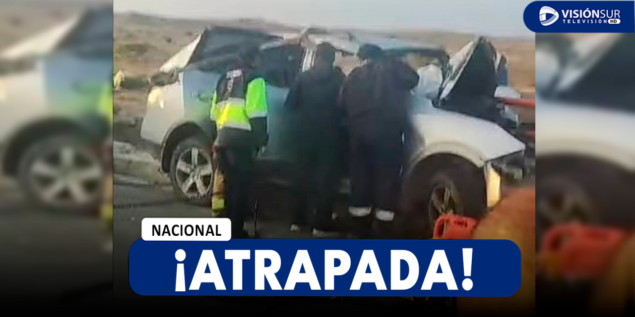 NACIONAL: PAREJA DE ESPOSOS SE ACCIDENTA EN LA PANAMERICANA NORTE Y UNA MUJER QUEDA ATRAPADA