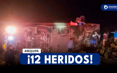 AREQUIPA: BUS QUE SE DIRIGÍA HACIA CUSCO SE DESPISTA Y TERMINA VOLCADO EN IMATA Y DEJA A 12 PERSONAS HERIDAS